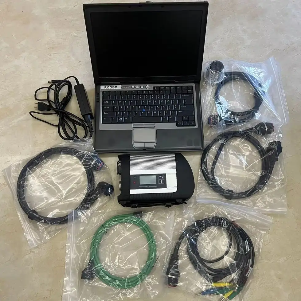 Фото Программное обеспечение MB Star SD C4 SSD HDD HHTWin/Xentry для диагностики неисправностей, программирования ЭБУ, SCN, ноутбук D630 для автомобилей и грузовиков, инструмент для ремонта с подключением по Wi-Fi. №1