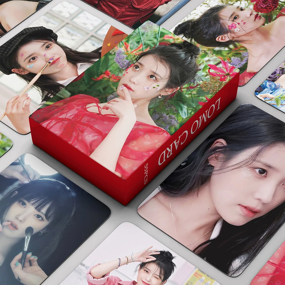 

55PCS Kpop IU Photocards IU 2023 Season's Greetings Lomo Cards Postcards Lee Ji Eun Photo Cards High Quality Collection