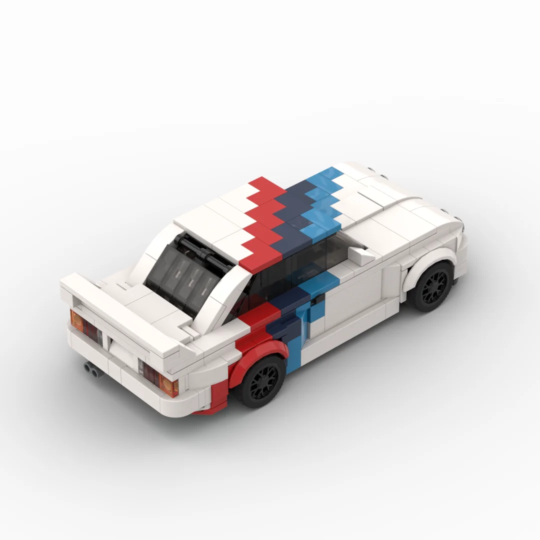 Фото MOC Технические 455 шт. M3 E30 Гоночный спортивный автомобиль Гоночный автомобиль Строительные блоки Кирпич Креативные гаражные игрушки №5