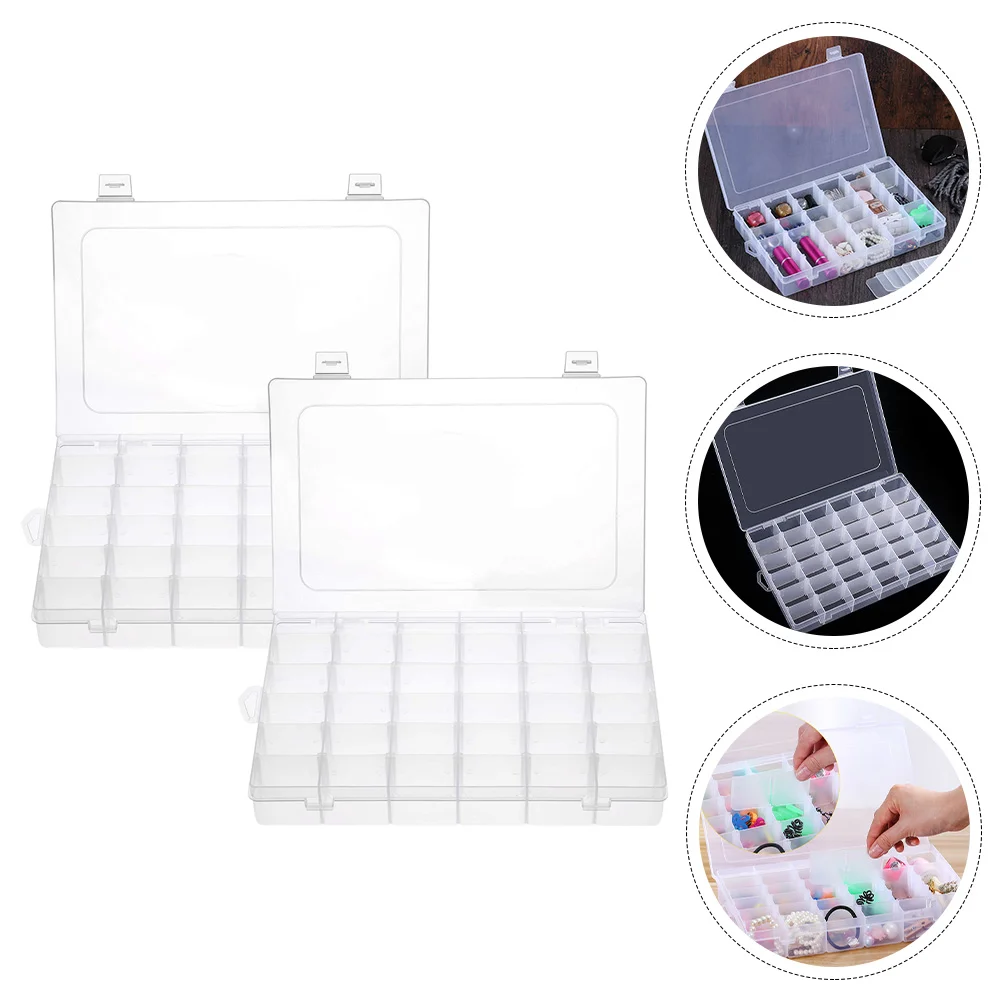 

Box Organizer Storage Case Craft Jewelry Travel Bead Boxes Container Screw Divided Beading Tackle Item Containers Beads Clear