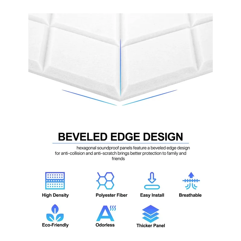 12 самоклеящихся акустических звукоизоляционных пенопластовых панелей размером