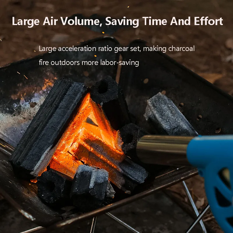 Портативный ручной вентилятор для барбекю кемпинга и приготовления