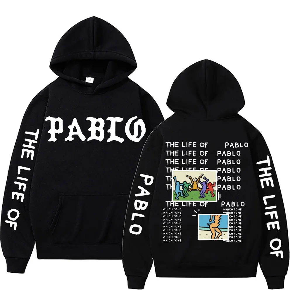 

THE LIFE OF PABLO Album Graphics Hoodie Hip Hop Rapper Kanye West PABLO Sweatshirt Tops Men Women Fashion Oversized Streetwear