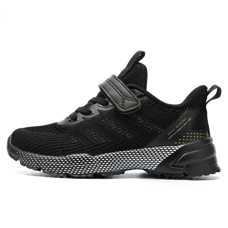 Children's Breathable Knit Shoes For School Sports Walking Lightweight Tennis Sneaker For Boy & Girl