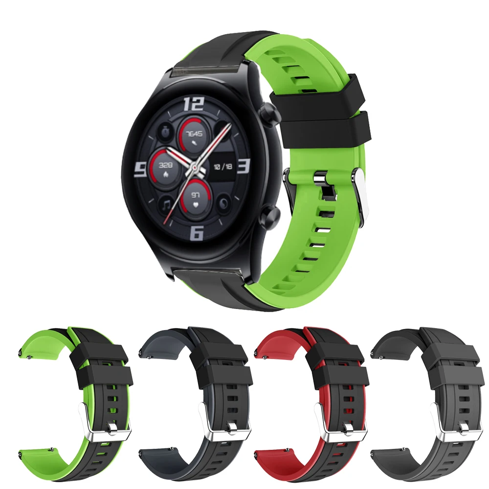 

22mm Silicone Bracelet For Honor Watch GS 3/GS Pro Smart Watch Sport Wrist Band For Honor Magic 2 46mm/Amazfit GTR 3 2 2E Strap