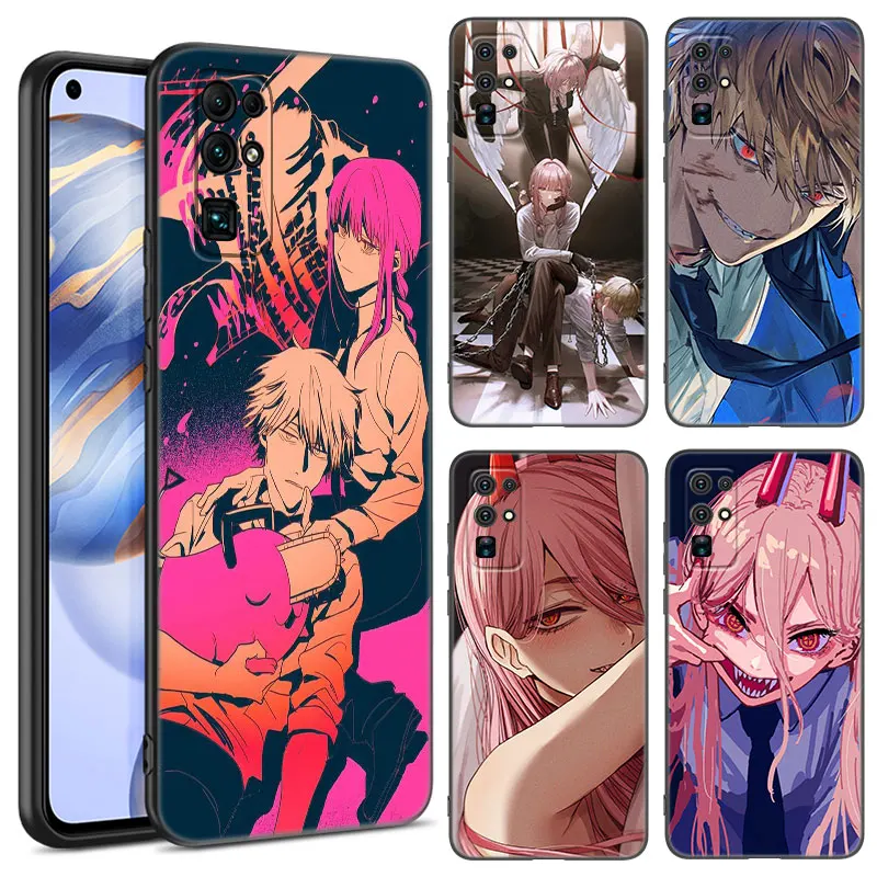 Мягкий черный чехол из ТПУ для телефона с изображением человека из аниме бензопилы для Honor Magic 4 20 50 Lite 60 SE 30 70 80 Pro Plus 20E 20i 30i 20S 30S