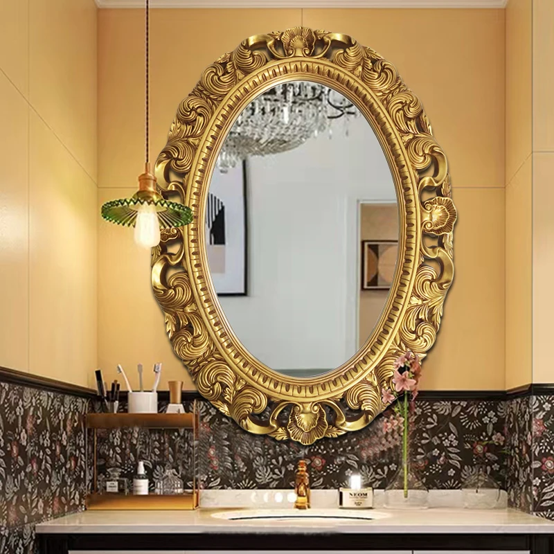 

Large Decorative Mirror Wall Luxury Bathroom Gold Full Body Bathroom Decorative Mirror Makeup Deco Salon Decoration Home