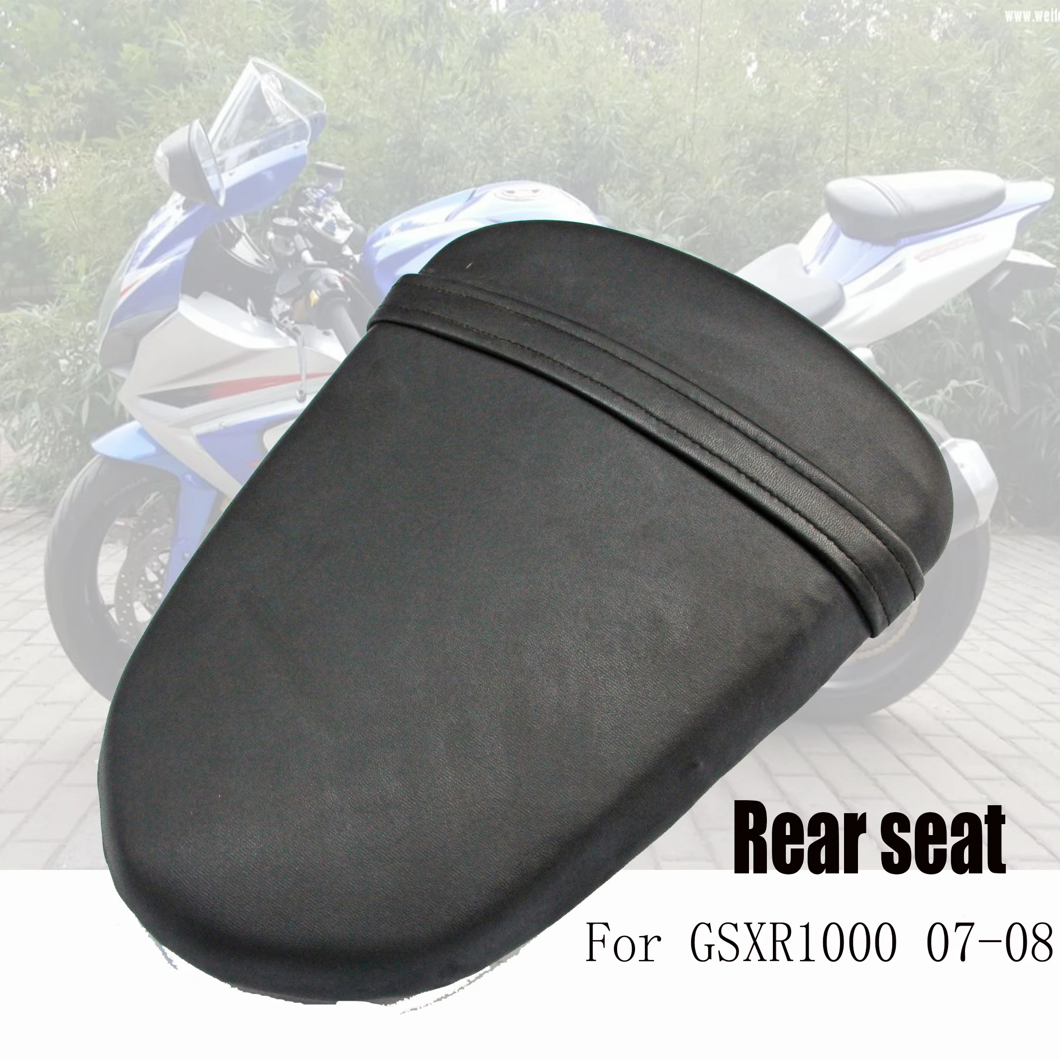 

Fit For 2007 2008 Suzuki GSXR1000 Motorcycle Accessories Black Rear Passenger Seat Cushion Pillion GSXR 1000 K7 K8 GSX-R 1000