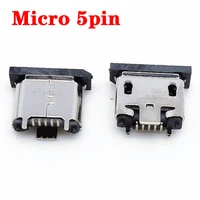 5 20pcs micro mini usb 5pin female seat 180 degrees jack 5p vertical patch direct plug in usb connector power socket