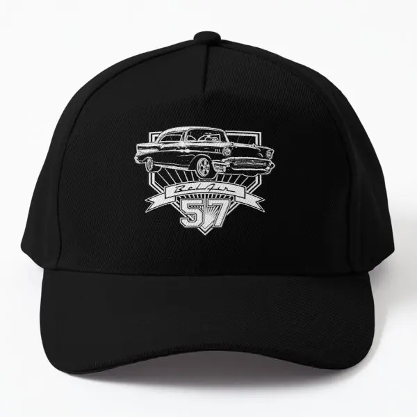 

57 Chevy Belair Baseball Cap Hat Bonnet Mens Solid Color Snapback Black Sport Women Casual Fish Casquette Spring Sun Czapka