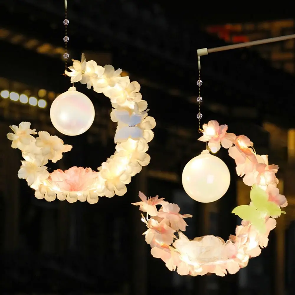 

Handmade Mid-Autumn Festival Lantern Blessings Chinese Style Luminous Flowers Lanterns DIY Material Bag Glowing