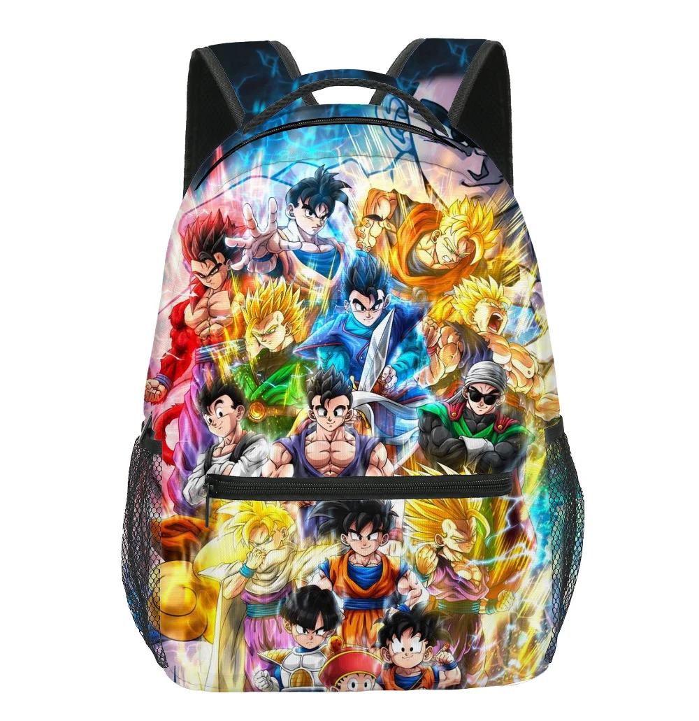 

Anime Dragon Ball Super Saiyan Goku Schoolbag Cartoon Vegeta Student Backpack Cute Anime Teenager Birthday Children's Gift