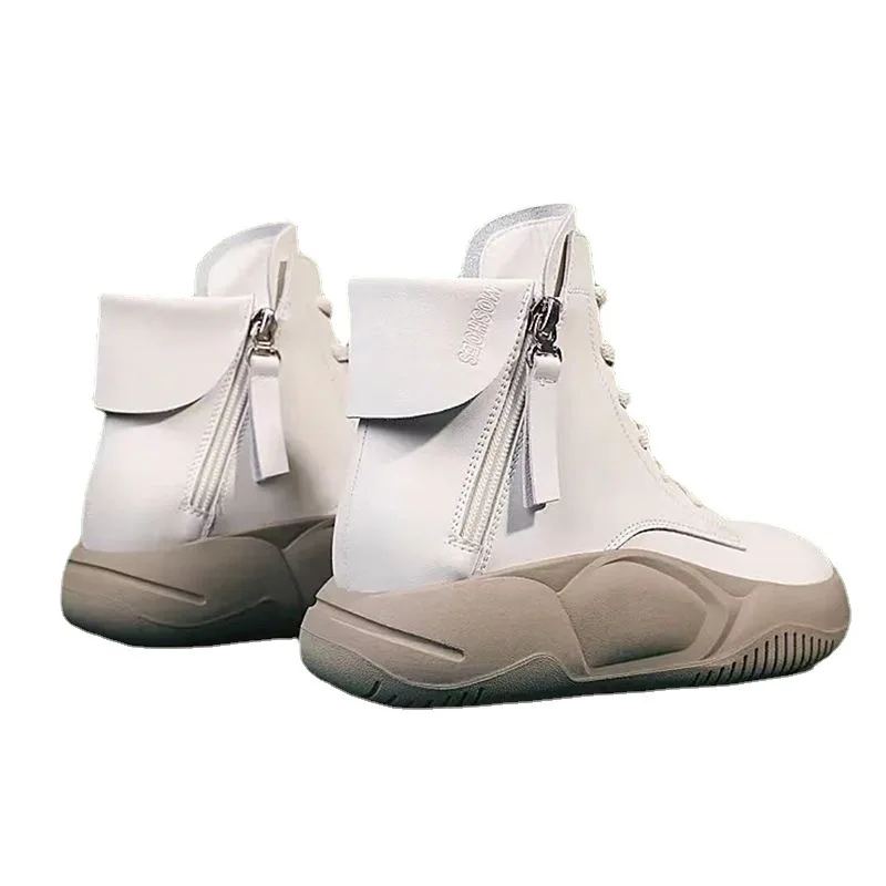 Ankle Boots Women's British-style 2023 New Spring and Winter Women's Boots Thick-soled Motorcycle Boots Block Heel Shoes Women