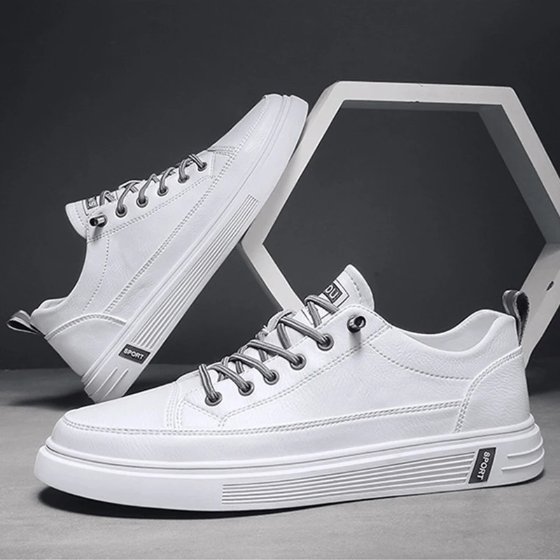 

Мужская обувь весна 2022 Новинка Белая обувь мужские трендовые универсальные кроссовки спортивные повседневные кожаные туфли мужская обувь ...