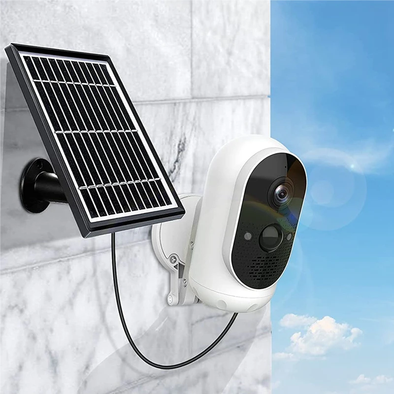 50W Solar Panel IP66 Waterproof Continuously Supply Power For Ring Spotlight Camera/Stick Up Cam Battery Charger