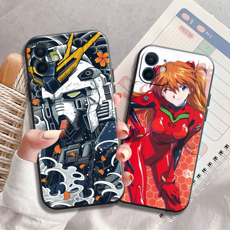 

GUNDAM Bandai Anime Phone Case For Apple iPhone 11 12 13 Pro 12 13 Mini X XR XS Max SE 5 6 6s 7 8 Plus Funda Soft ShockProof