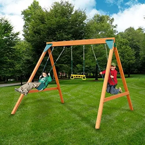 

PB 8360 Ranger Wooden Swing Set with Swings, Brown ( Exclusive)