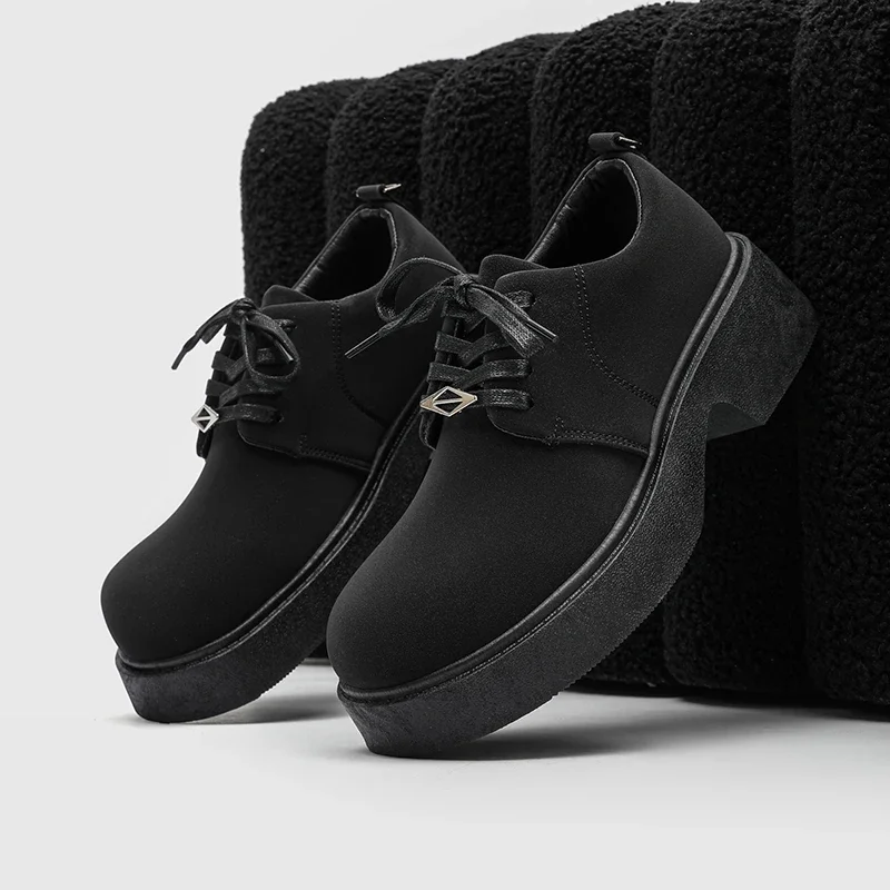 Мужские зимние ботинки на платформе легкие мужские байкерские модные