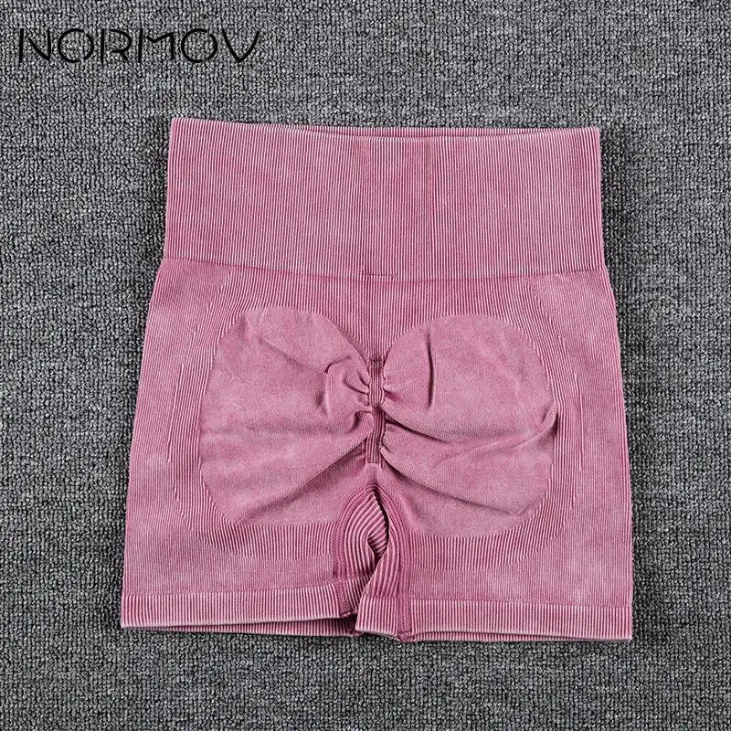 

NORMOV Woman Yoga Short Seamless Cycling Shorts Women's Summer Shorts Fitness High Waist Short Woman Yoga Sports Shorts