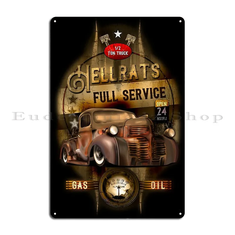 Хеллкрыс полный сервис крысы стержни металлический знак клуб Индивидуальный