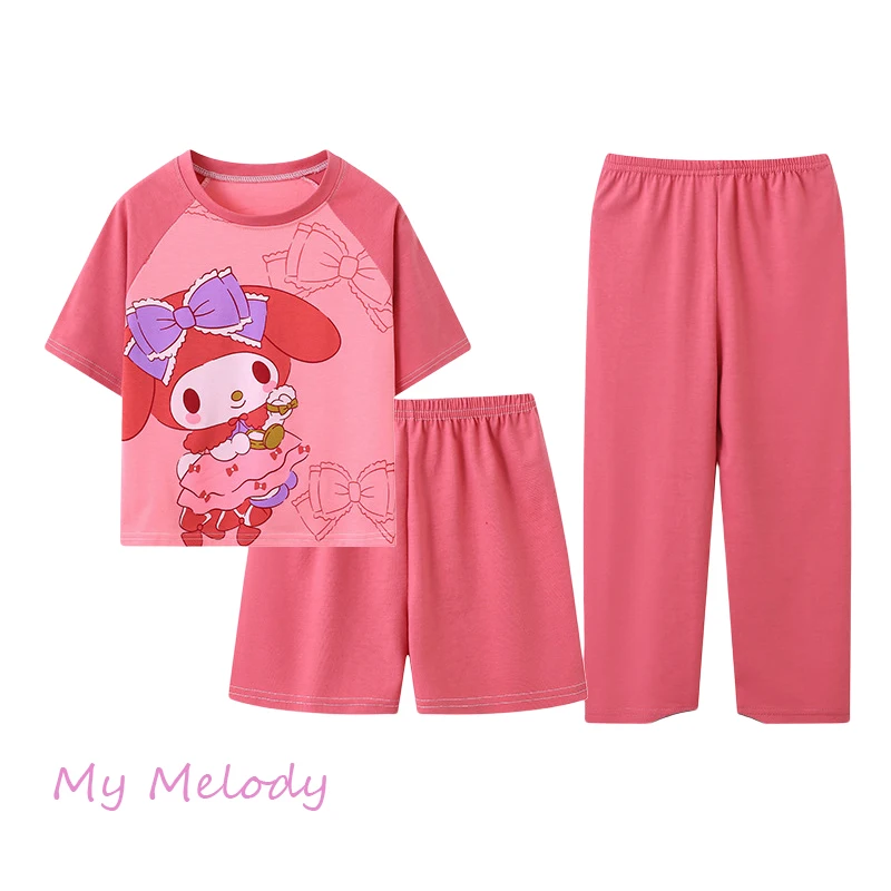 

Kawaii Sanrio Anime Kuromi Cinnamoroll Home Wear Clothing Cute Cartoon My Melody Girly Heart Children Pajamas Toys for Girls