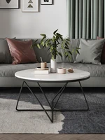 italian rock plate tea table round creative side table living room small family simple modern nordic net red small tea table