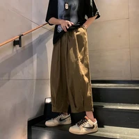 spring and summer overalls thin straight pants mens oversize casual pants tide brand wide leg loose harem pants