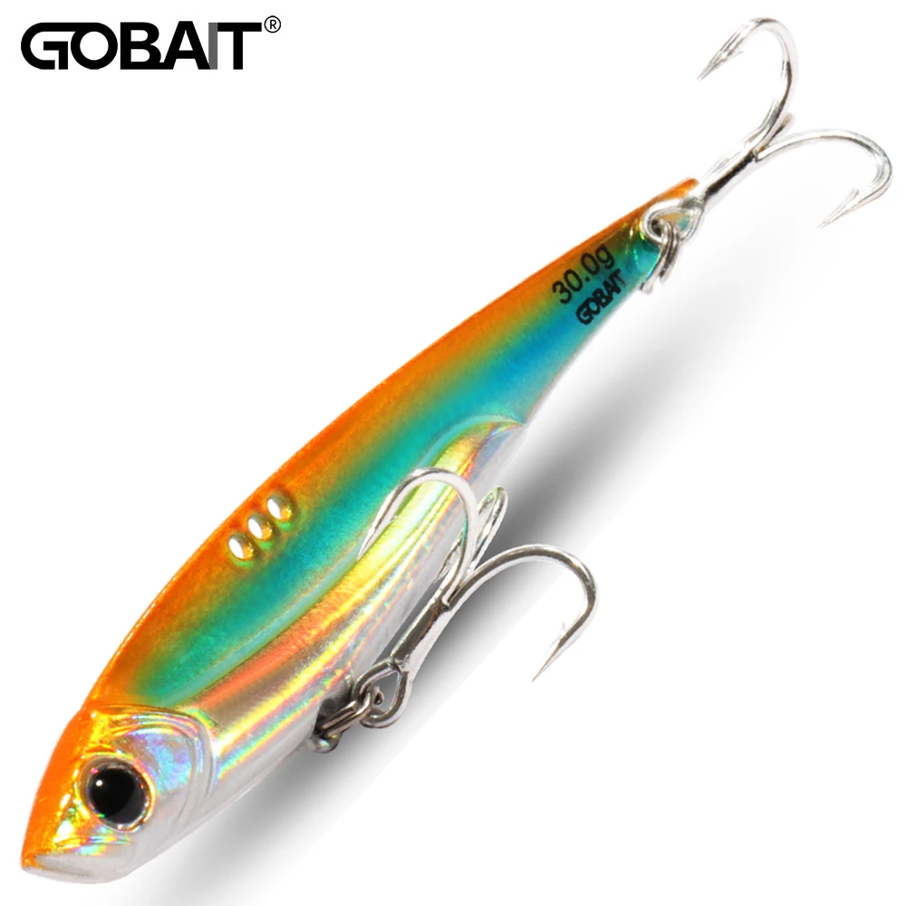 

VIB Big Fishing Lure 20g 25g 30g Metal Jig Sinking Spinning Blade Cast Treble Hooks VIBRATION Tackle HardBait Artificial Bait