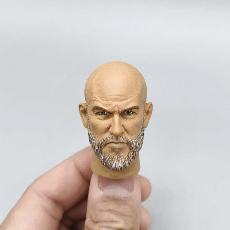 

3808 1:6 Sclae лысая голова для бороды резьба Мужская голова скульптура модель для 12 дюймовых мужских экшн-фигурок аксессуары