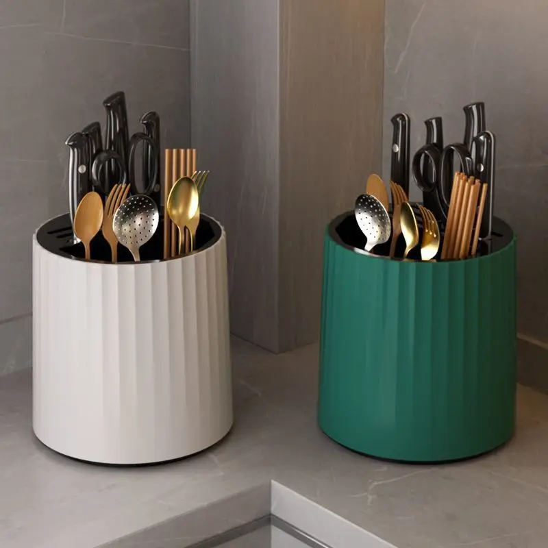 

Rotating knife holder rack knife storage rack kitchen chopsticks barrel kitchen knife chopsticks integrated storage box