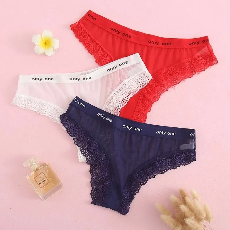 

New Women Sexy Panties Lingerie Femme Lace Underwear Briefs Hollow Perspective Ladies Pantys Low Rise Floral Intimates