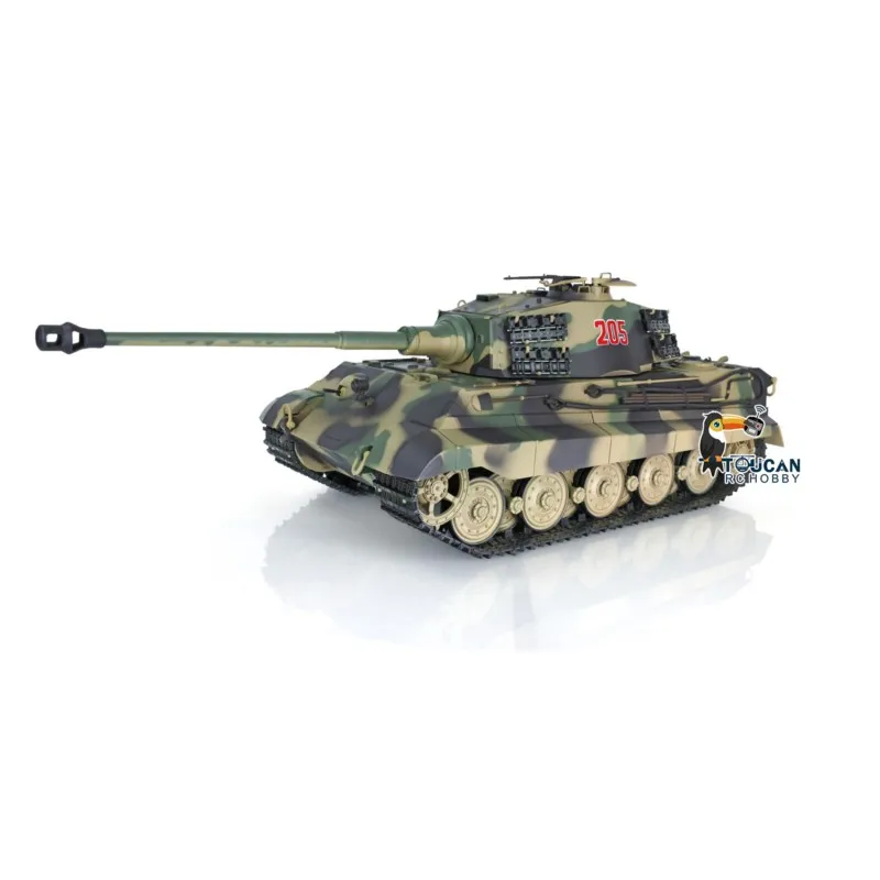 Фото Уличные игрушки HENG LONG 1/16 7.0 Пластиковая модель радиоуправляемого танка King Tiger с вращающимся стволом 3888A, дорожные колеса, BB-шарики TH17518-SMT4 №3