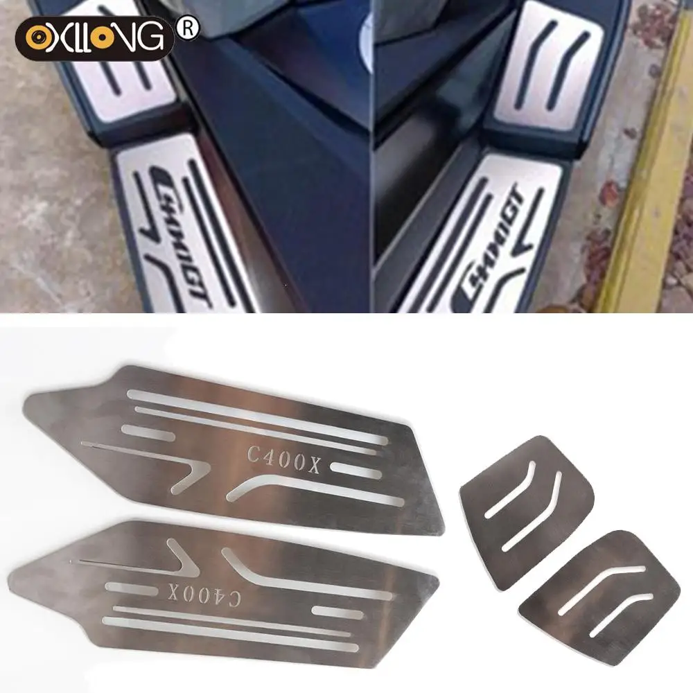 

Motorcycle CNC Footboard Steps Foot Pegs Plate For BMW C400X C 400 X 2018 2019 2020 2021 Motorblke Footrest Pegs Plate Pads