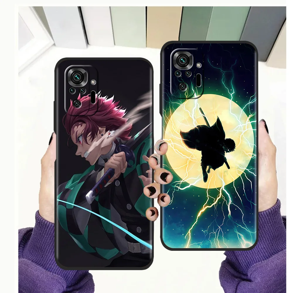 

Kimetsu No Yaiba Luxury Case For Redmi Note 11 Pro 10 9 9s 8 8T 7 Pro K40 Gaming 9A 9C 8 8A Pro Plus 5G Silicon Shell Fundas TPU