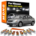 MDNG 8 шт. Светодиодная лампа для освещения салона автомобиля Kit для Nissan Sentra 2007 2008 2009 2010 2011 Canbus купольная карта лампа для чтения номерного знака