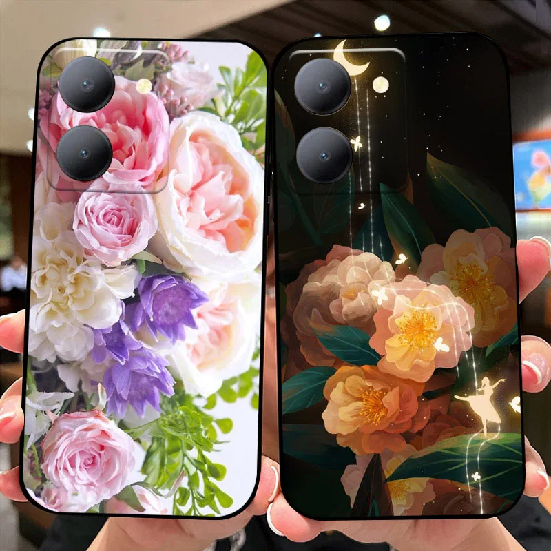 Для VIVO Y78 (Китай) 5G Чехол Противоударный силиконовый матовый чехол из ТПУ для