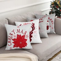 2022 new christmas embroidery pillowcase home decor christmas dwarf embroidered cushion covers decorative pillows for sofa