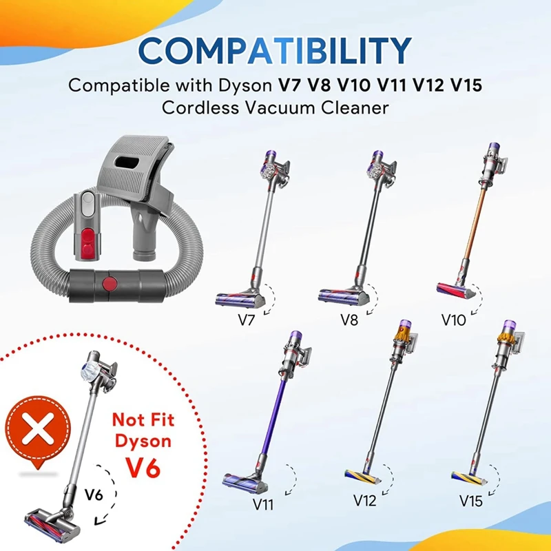 Аксессуары для Dyson Vacuum V7 V8 V10 V11 V15-щетка шерсти собак вакуумное приспособление с