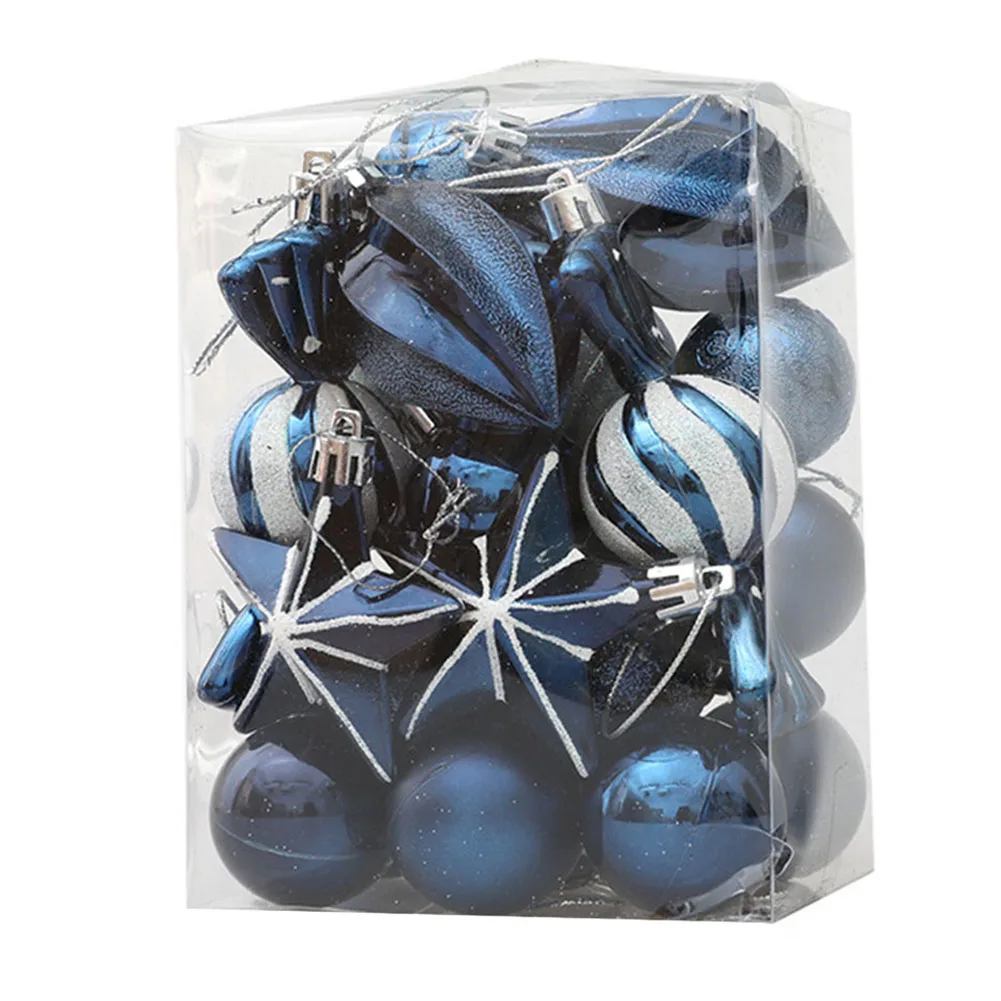 

1box Christmas Ball Ornaments Xmas Tree Hanging Candy Pendants Christmas Decorations For Home Navidad 2023 New Year Gift Noel
