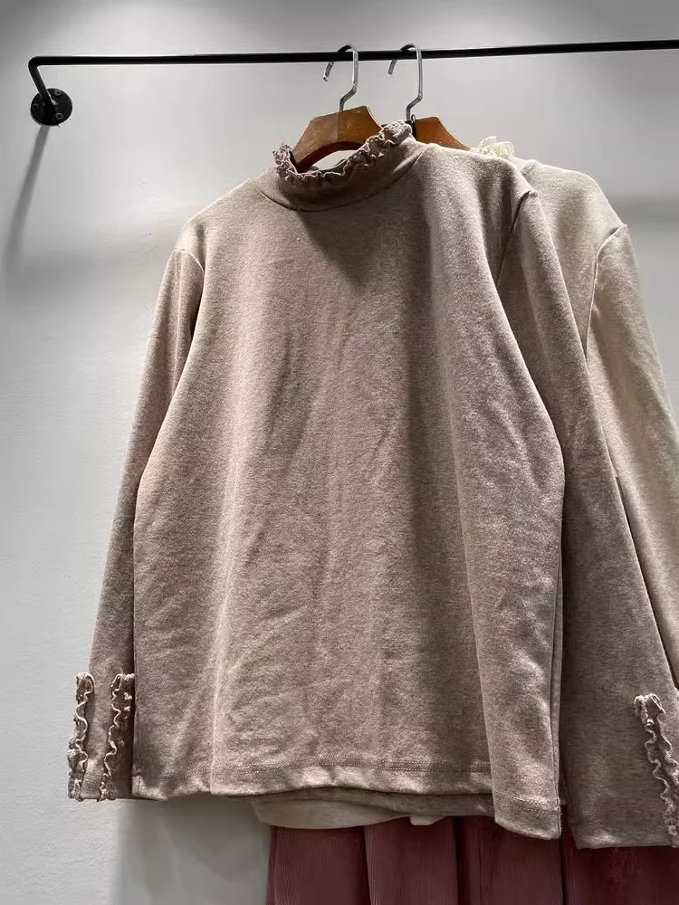 Mori Girl рубашки с длинными рукавами в японском стиле для женщин пуловер осень-весна