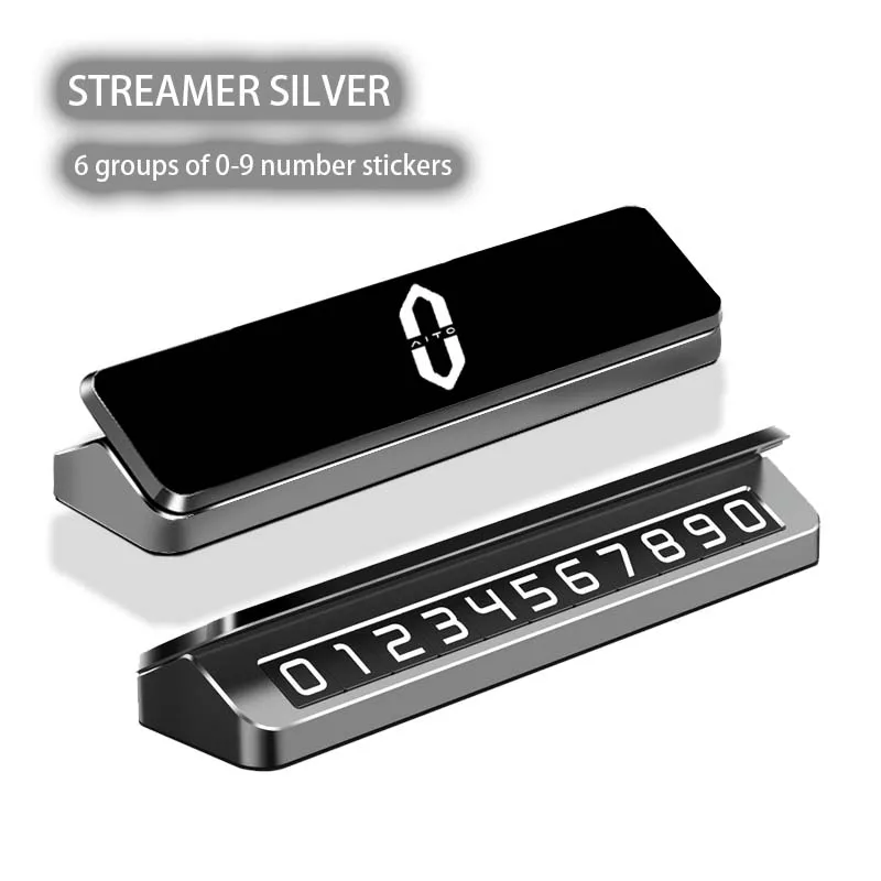 

Автомобильный металлический телефон, табличка с номером для временной парковки для HUAWEI AITO M7 M5 M9, аксессуары для интерьера 2024