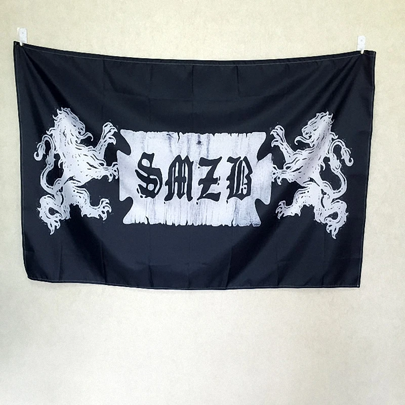 

SMZB Punk Rock Band Poster Cloth Flags Wall Stickers Curtain Hanging paintings Billiards Hall Studio Theme Home Decoration