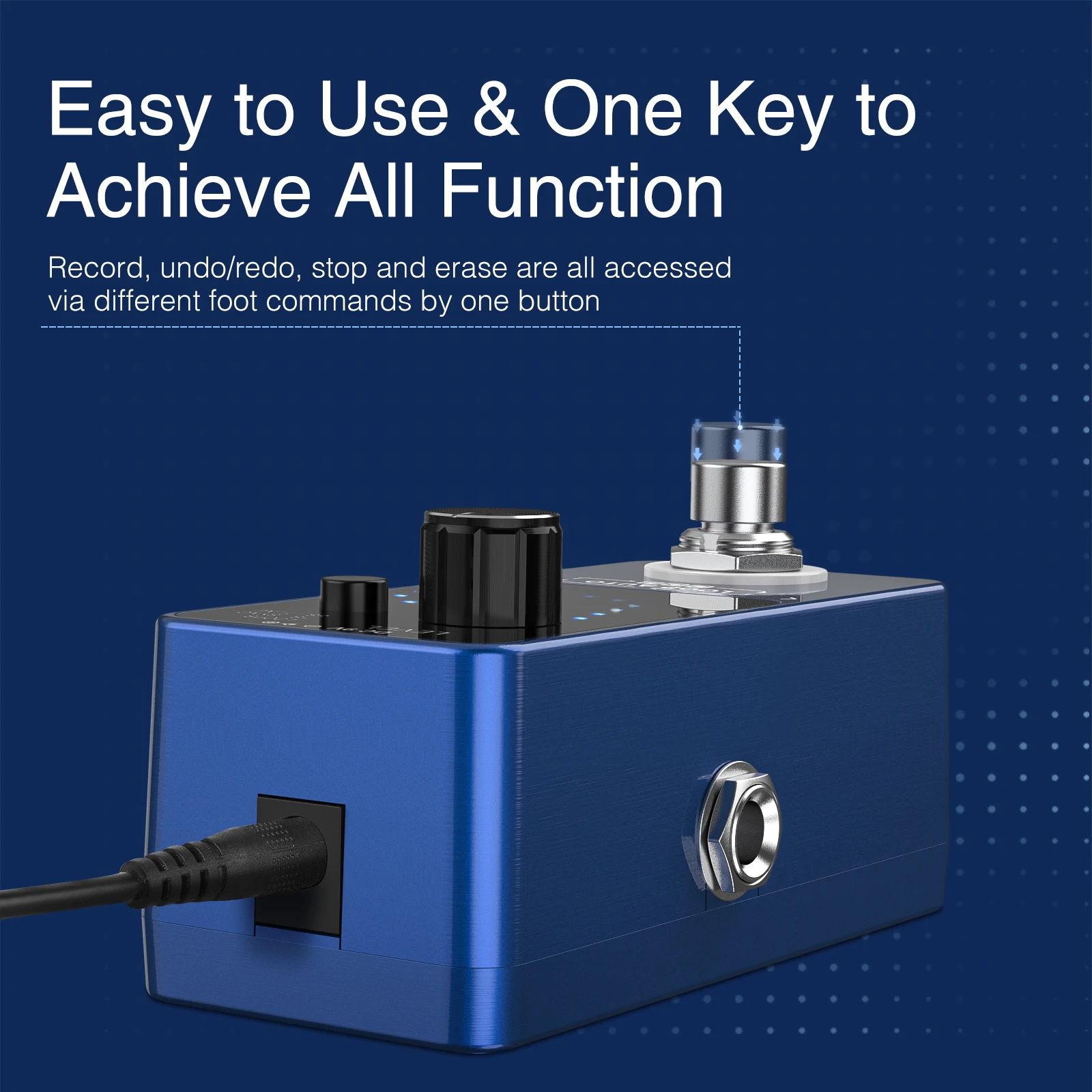 Мини-гитара Lekato с педалью для создания музыкальных эффектов тюнер ранней гитары