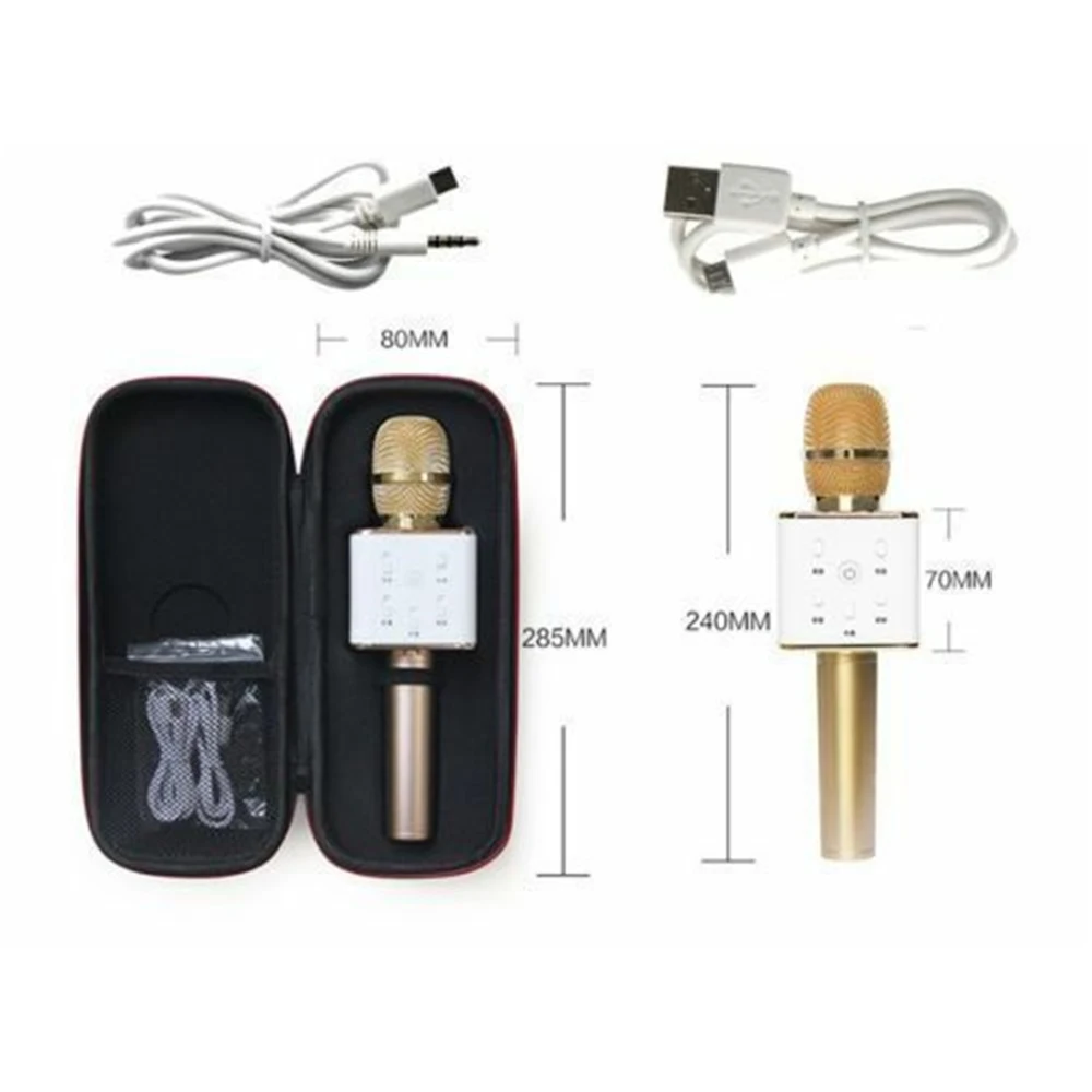 Мини Портативный беспроводной микрофон для караоке Bluetooth совместимый ручной