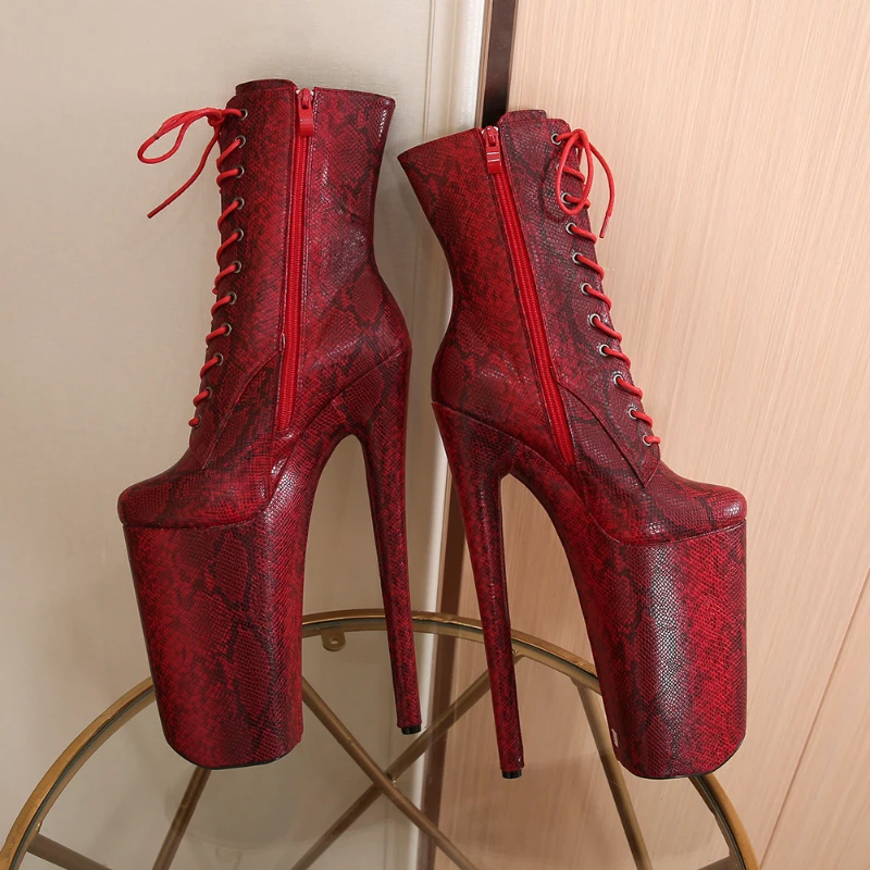 

Европейская и американская мода, очень высокий каблук, Змеиный узор, большой сексуальный ночной клуб, танцевальные ботинки, танцевальные Подиумные ботинки