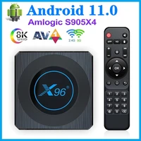 smart tv box x96 x4 android 11 0 amlogic s905x4 8k 4gb ram 64gb rom 100m bt4 1 4k 2 4g5g dual wifi av1 multimedia player tv box
