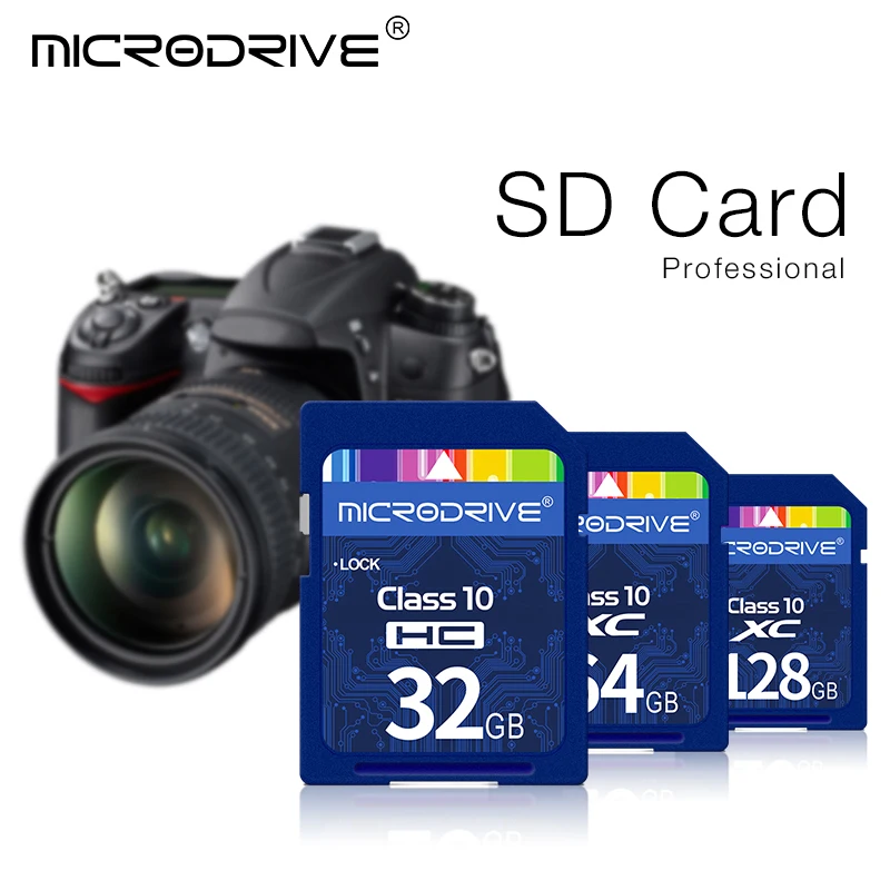 Стандартная SD-карта 8 ГБ 16 32 64 128 256 класс 10 SDHC SDXC C10 полноразмерная флеш-карта