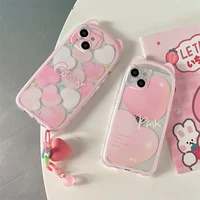 creative fresh cartoon cute bear ears love phone case cover for iphone 11 12 13 pro max shockproof case for iphone 13 cases