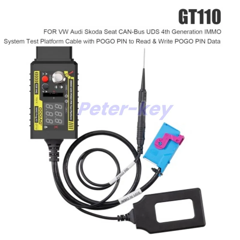 Peter-key GODIAG GT110 для VW Audi Skoda Seat CAN-Bus UDS 4-го поколения IMMO System Test Platform Кабель с POGO PIN