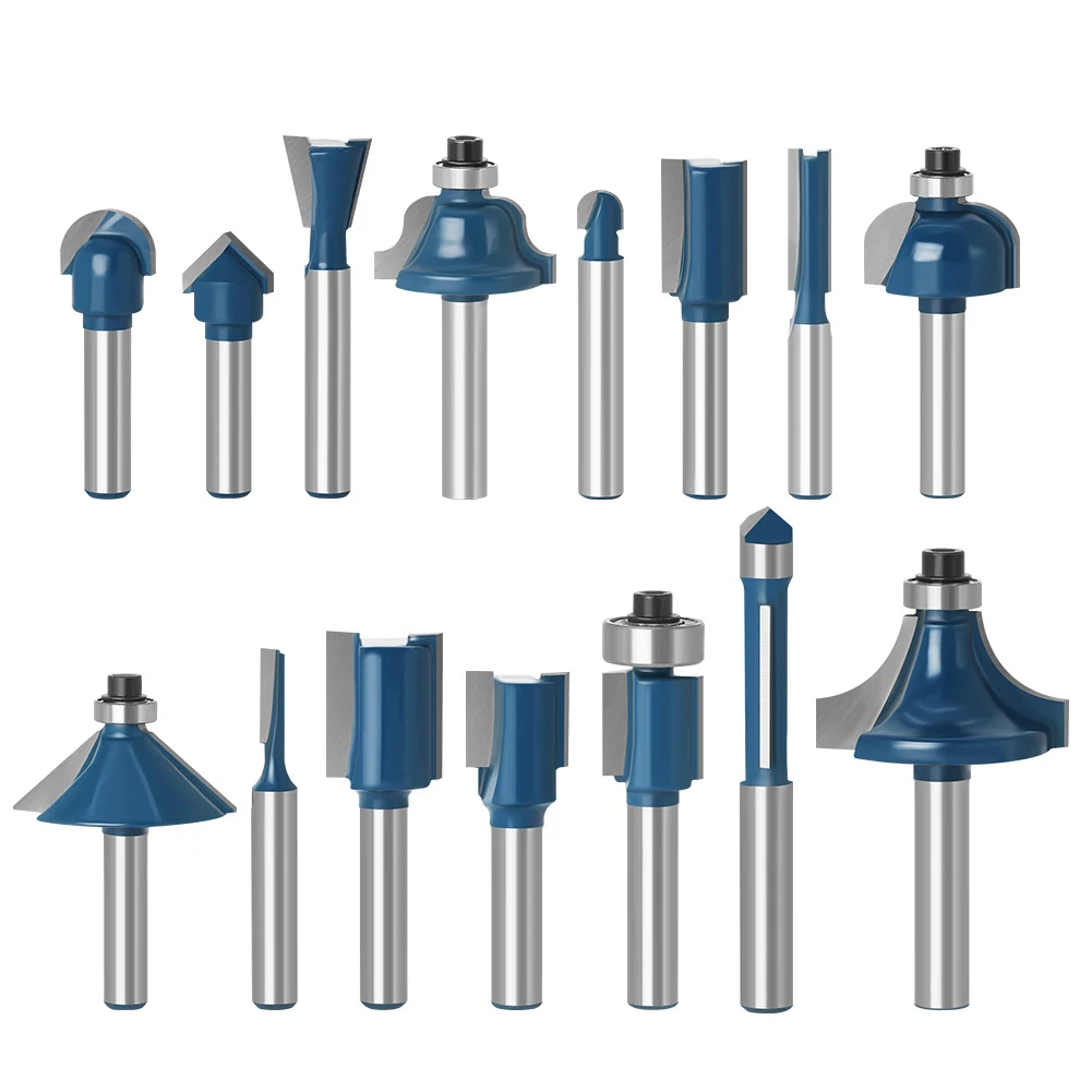 

8PC 1/4inch Router Bit Trimming Straight Milling Cutter Tungsten Carbide Cutting Power Tools Accessory